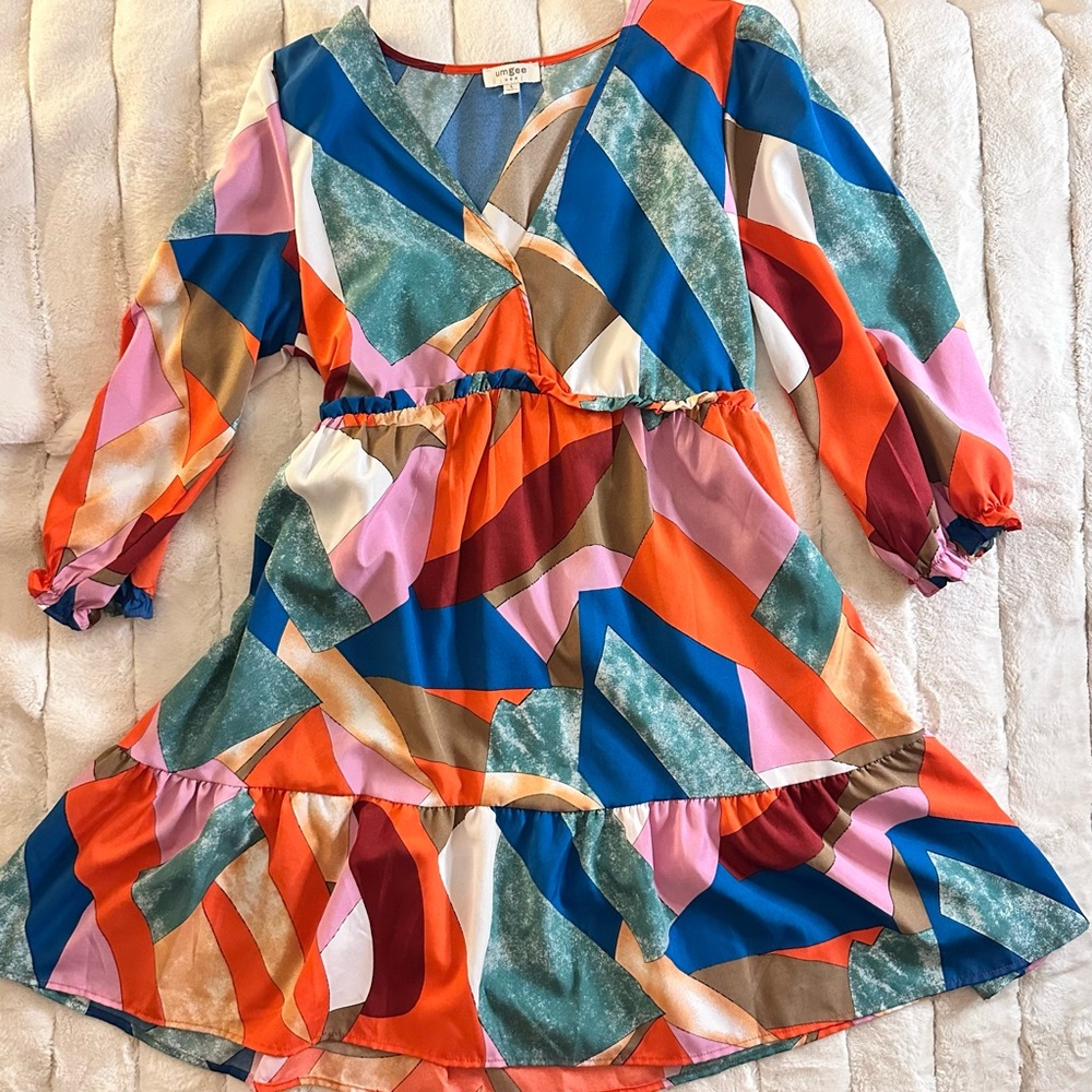 Umgee Multicolor Long Sleeve Dress